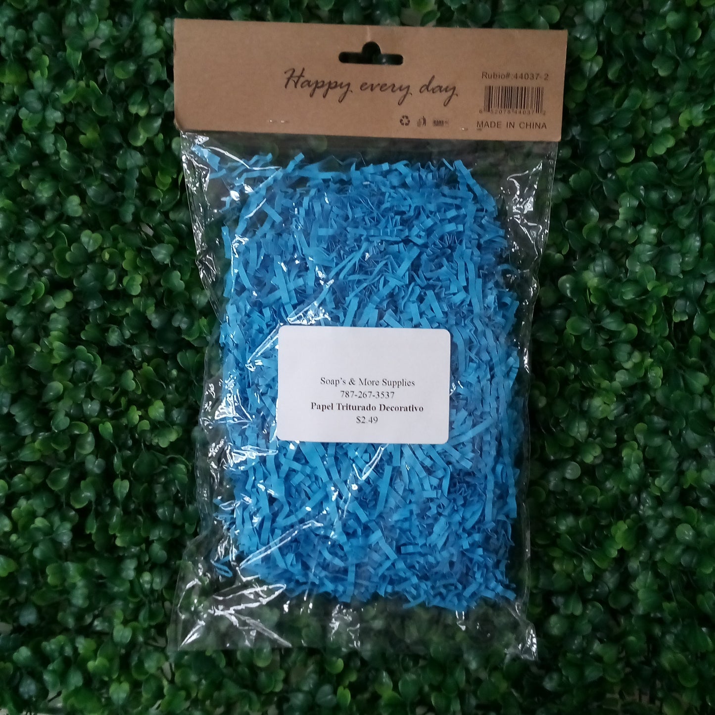 Papel triturado decorativo