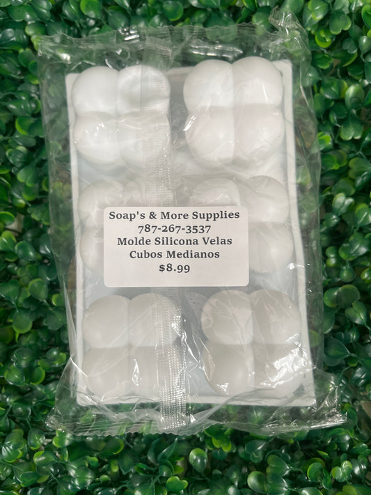 Molde silicona velas cubos medianos