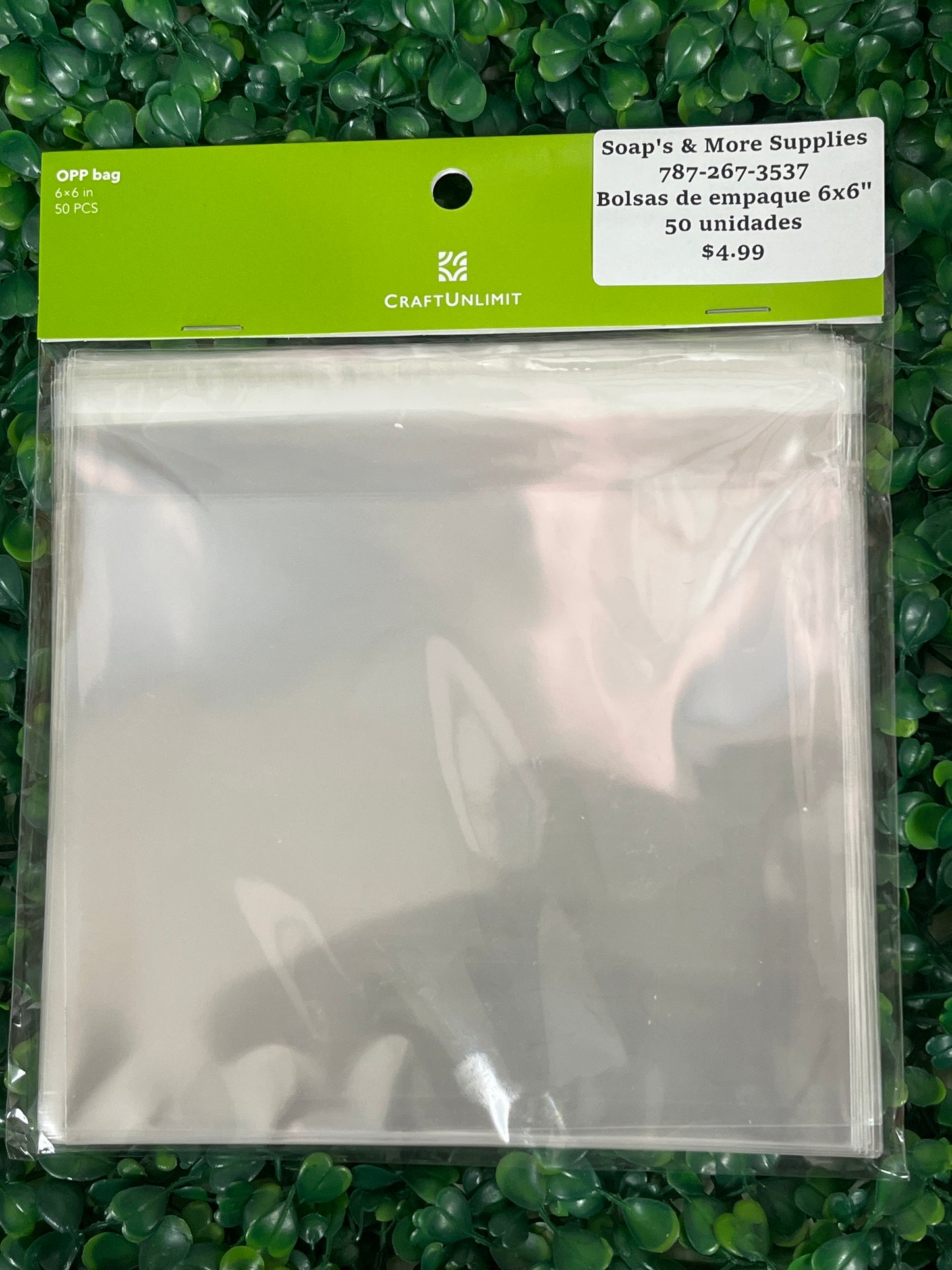 Bolsas de empaque 6x6”