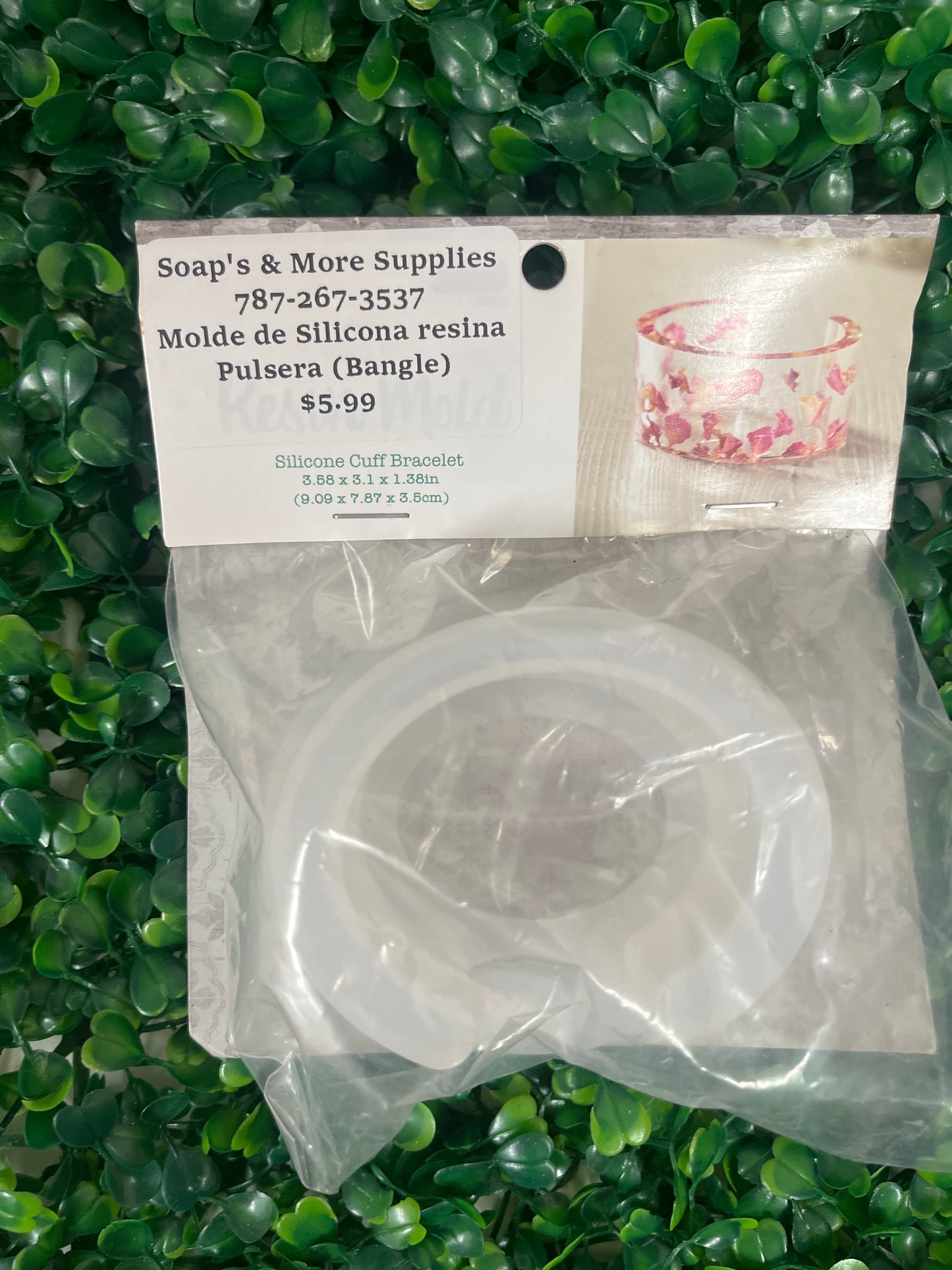 Molde silicona resina pulsera (bangle)