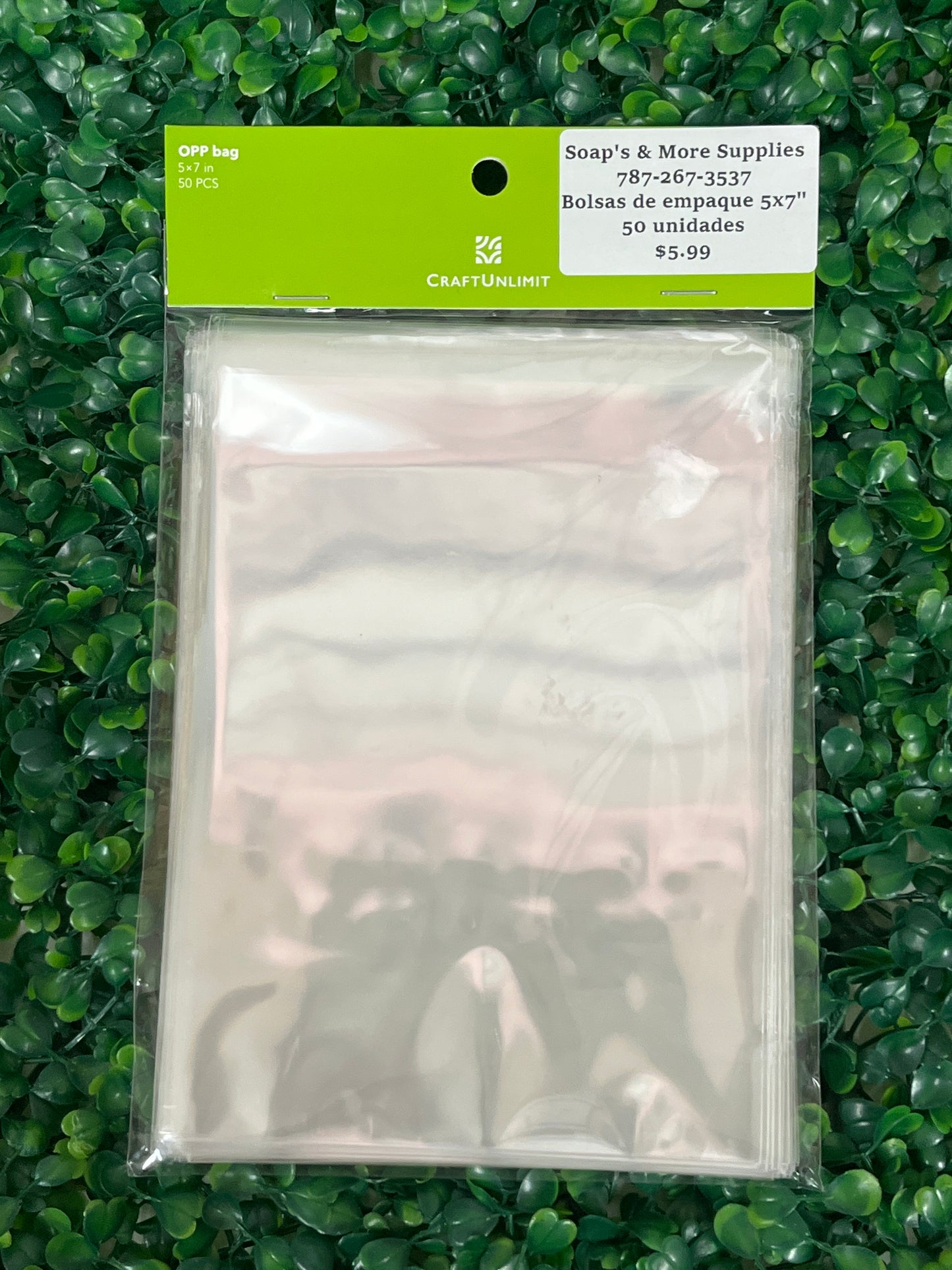 Bolsas de empaque 5x7”