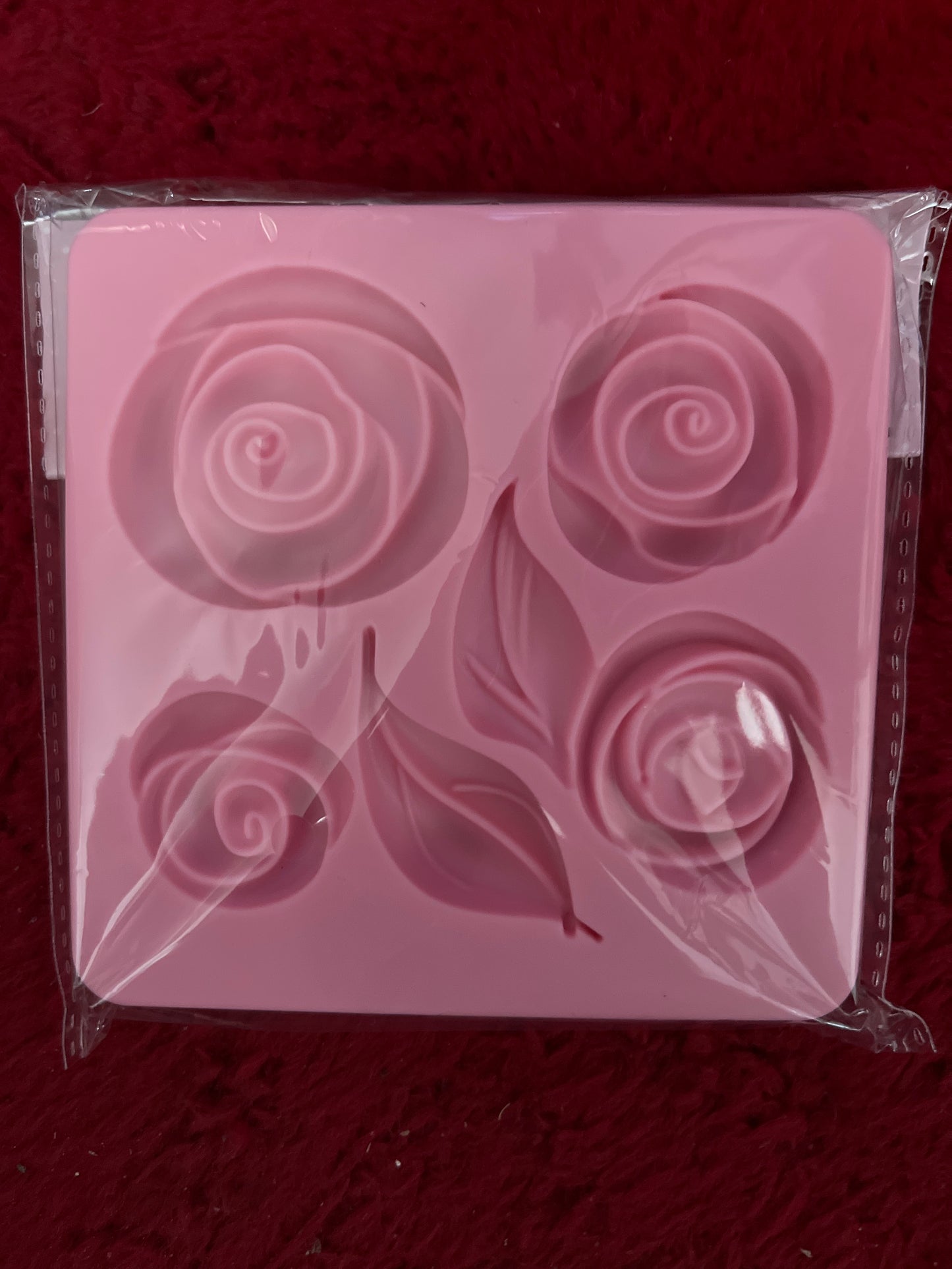 Molde Silicona Rosas y Hojas