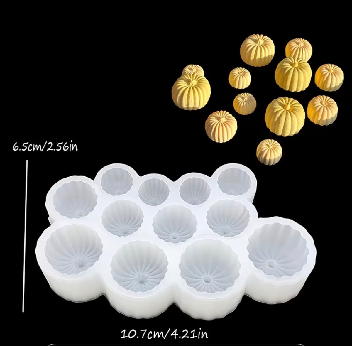 Molde Silicona Mini Calabazas