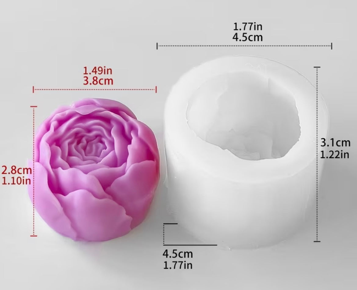 Molde silicona capullo rosa
