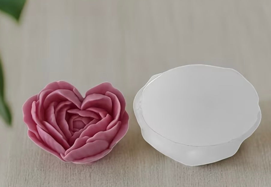 Molde silicona flor de corazón