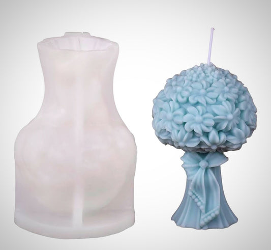 Molde silicona velas ramo flores