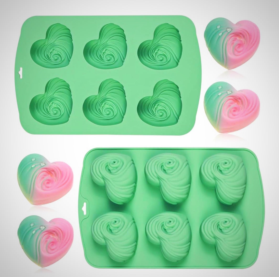 Molde Silicona Corazón Torbellino