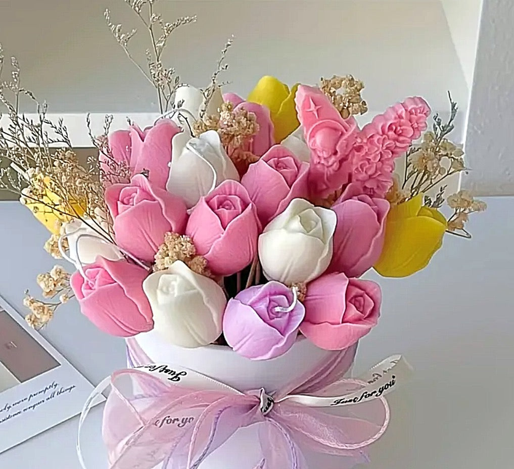 Molde silicona velas tulipán