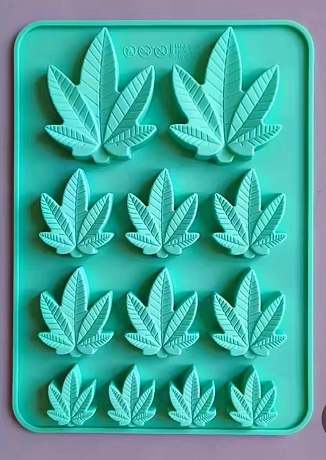 Molde silicona Hojas Cannabis