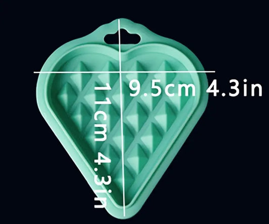 Molde silicona wafer corazón