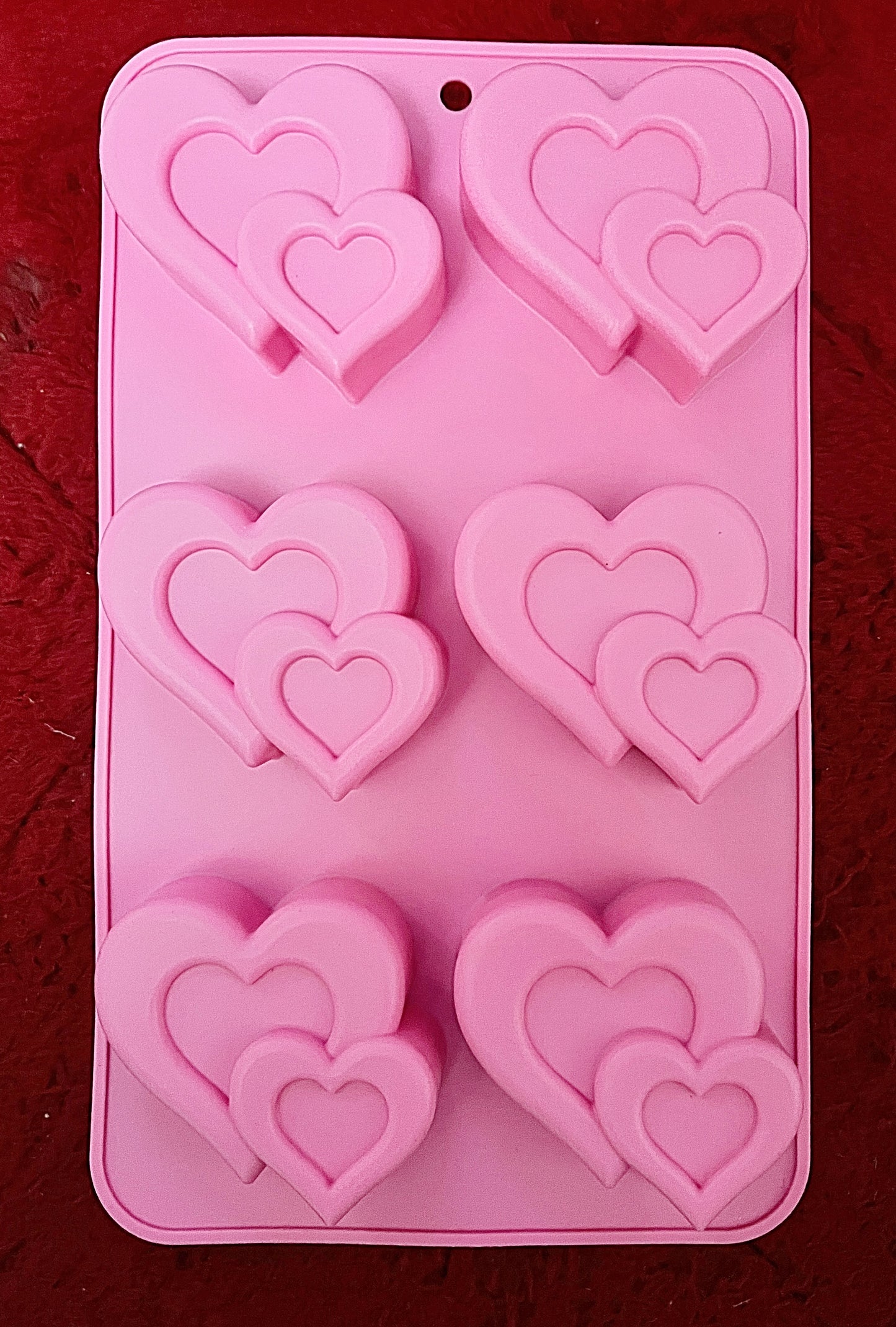 Molde Silicona Corazones Dobles