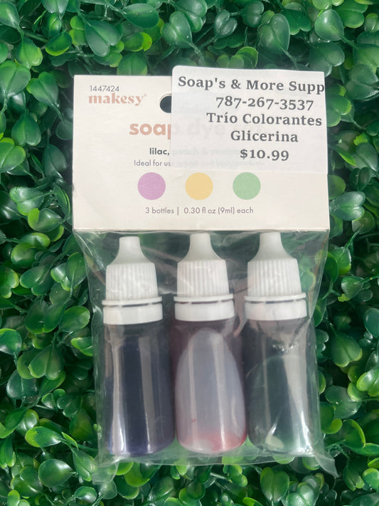 Trío colorantes glicerina
