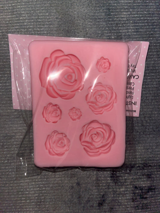 Molde silicona rosas