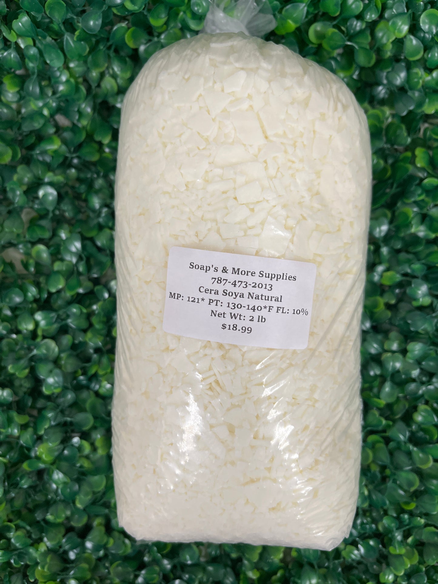 Cera de soya natural 2 lb
