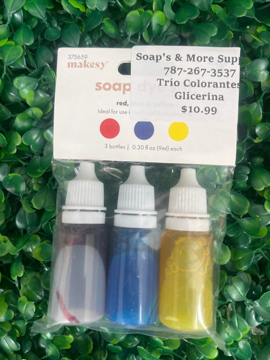 Trío colorantes glicerina