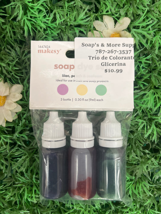 Trío colorantes glicerina