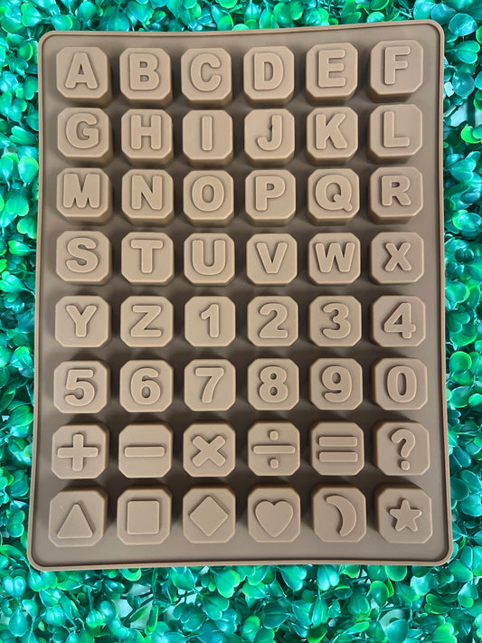 Molde silicona Abecedario en cubos