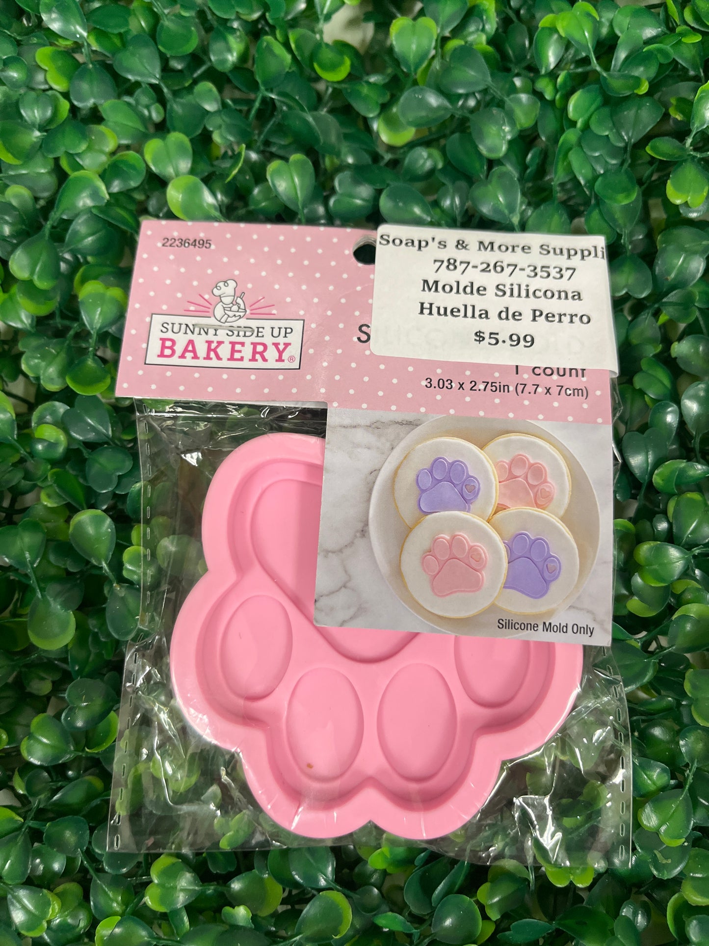 Molde silicona huella perro