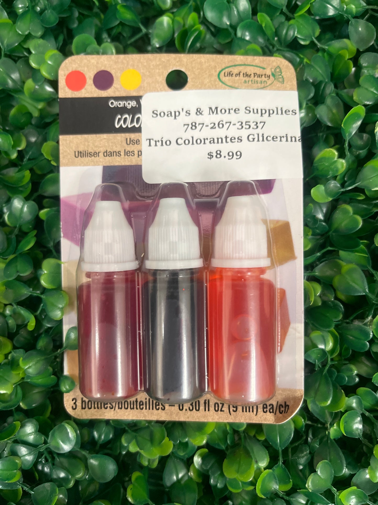 Trío colorantes glicerina