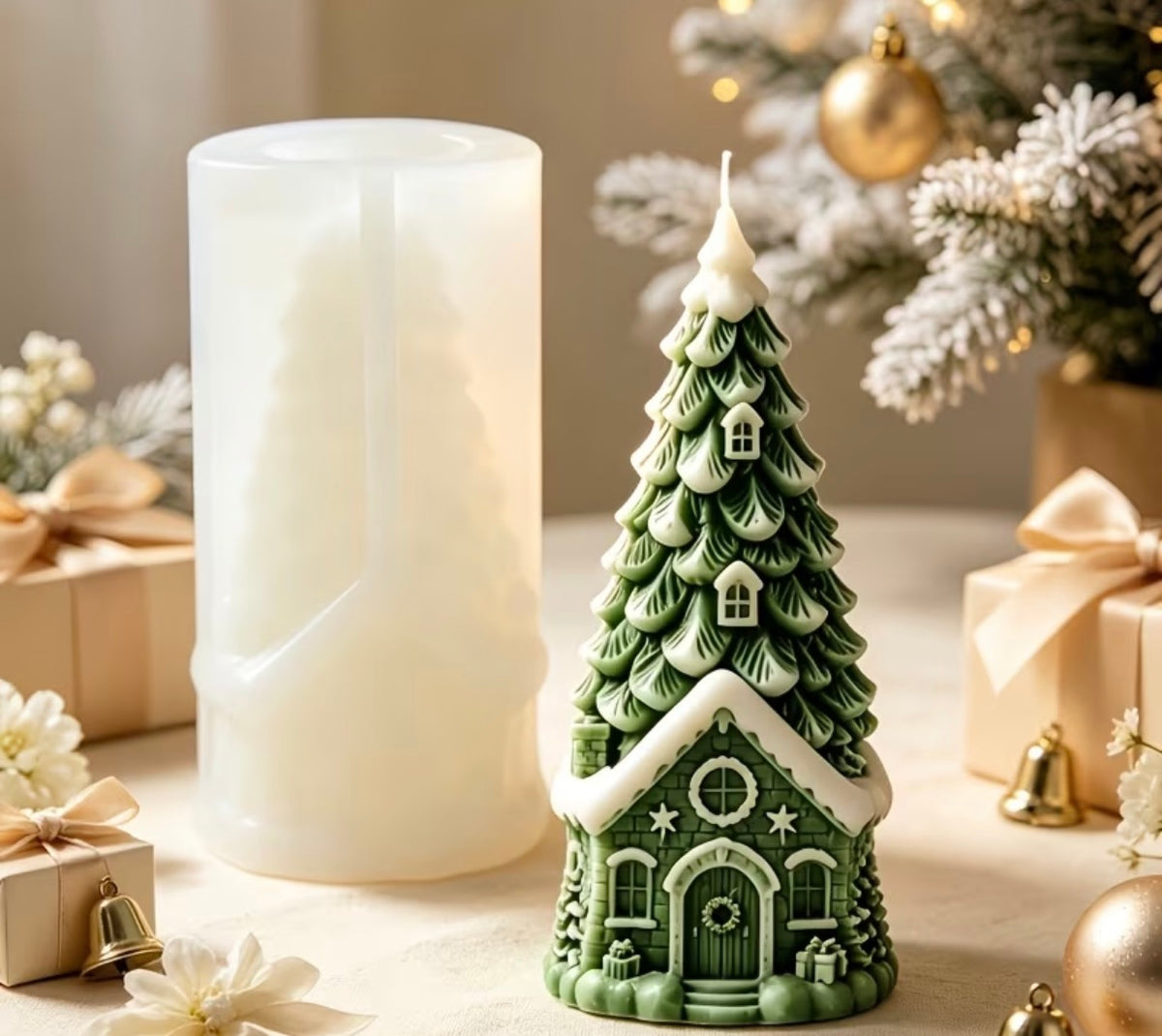 Molde Silicona Casa de Navidad