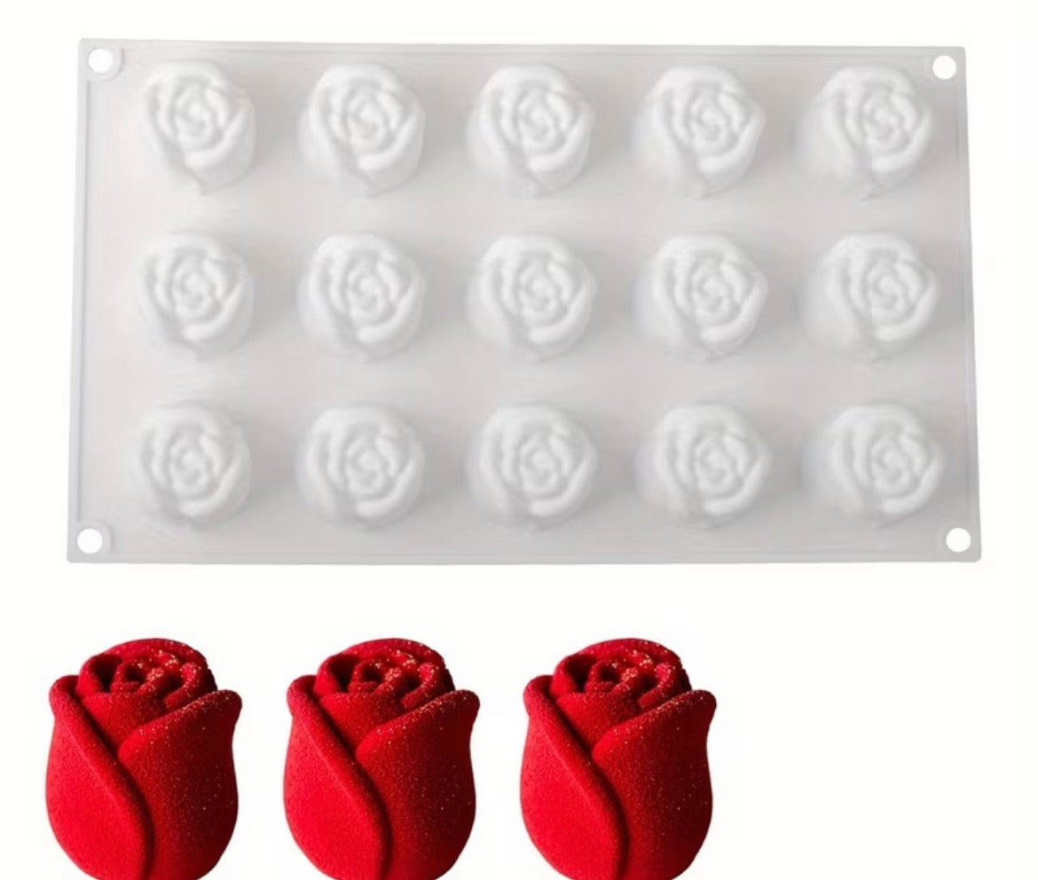 Molde Silicona Capullos Rosas