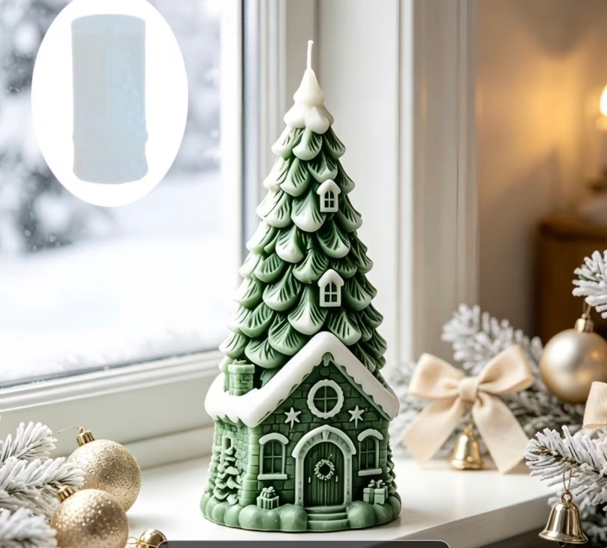Molde Silicona Casa de Navidad