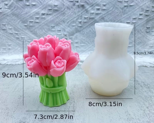 Molde silicona Bouquet Rosas