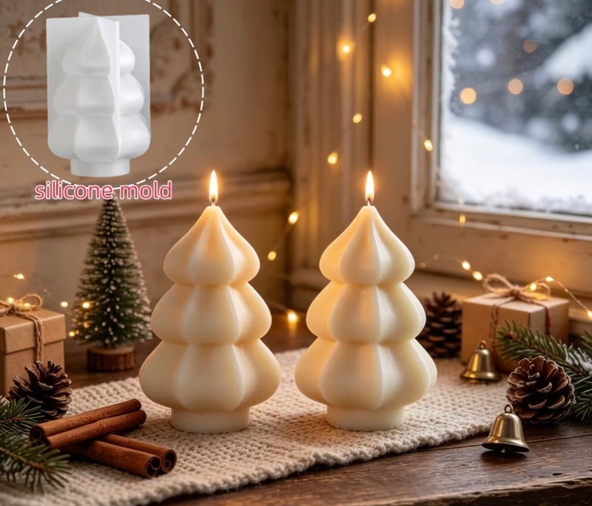 Molde Silicona Árbol de Navidad