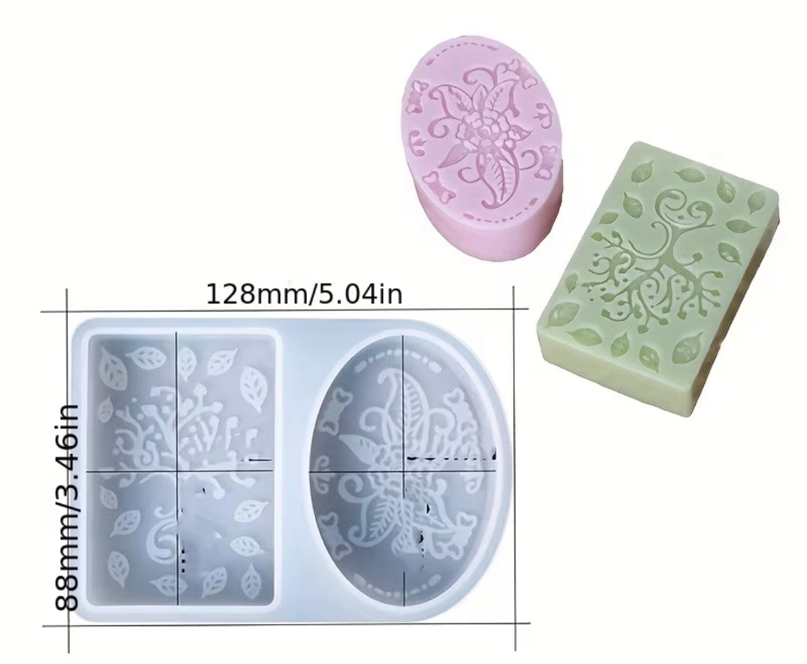Molde silicona rectangular y ovalado