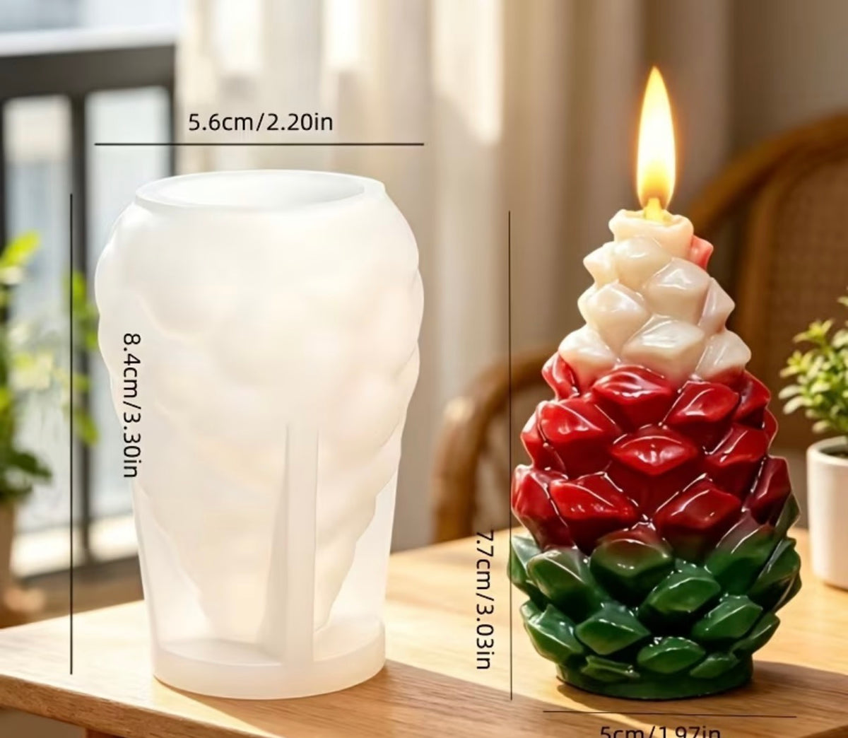 Molde Silicona Pinecone