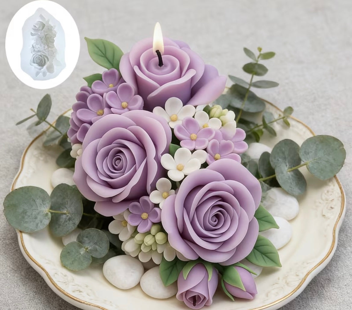 Molde Silicona Bouquet flores