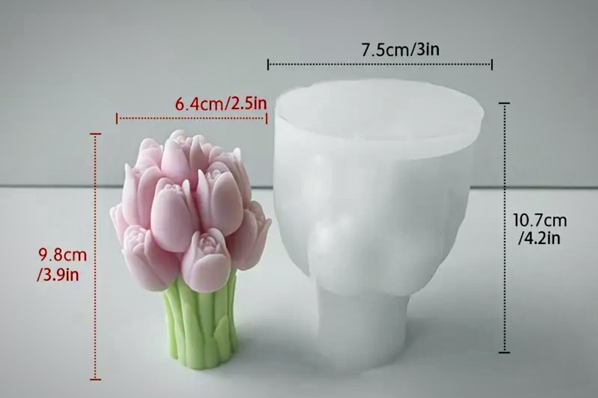 Molde silicona Ramo de Tulipanes