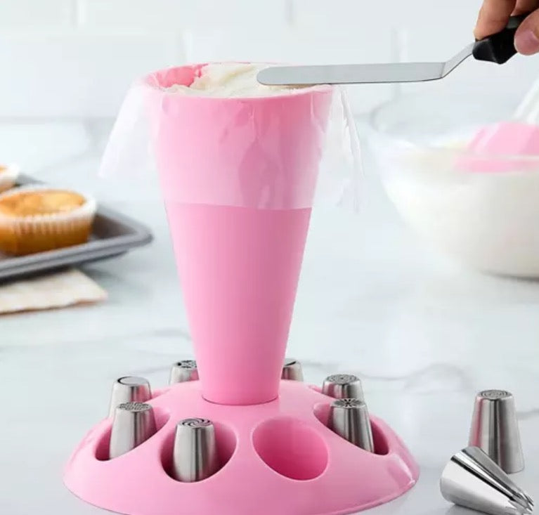 Icing Bag & Tip Holder