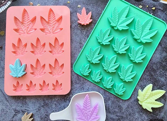 Molde silicona Hojas Cannabis