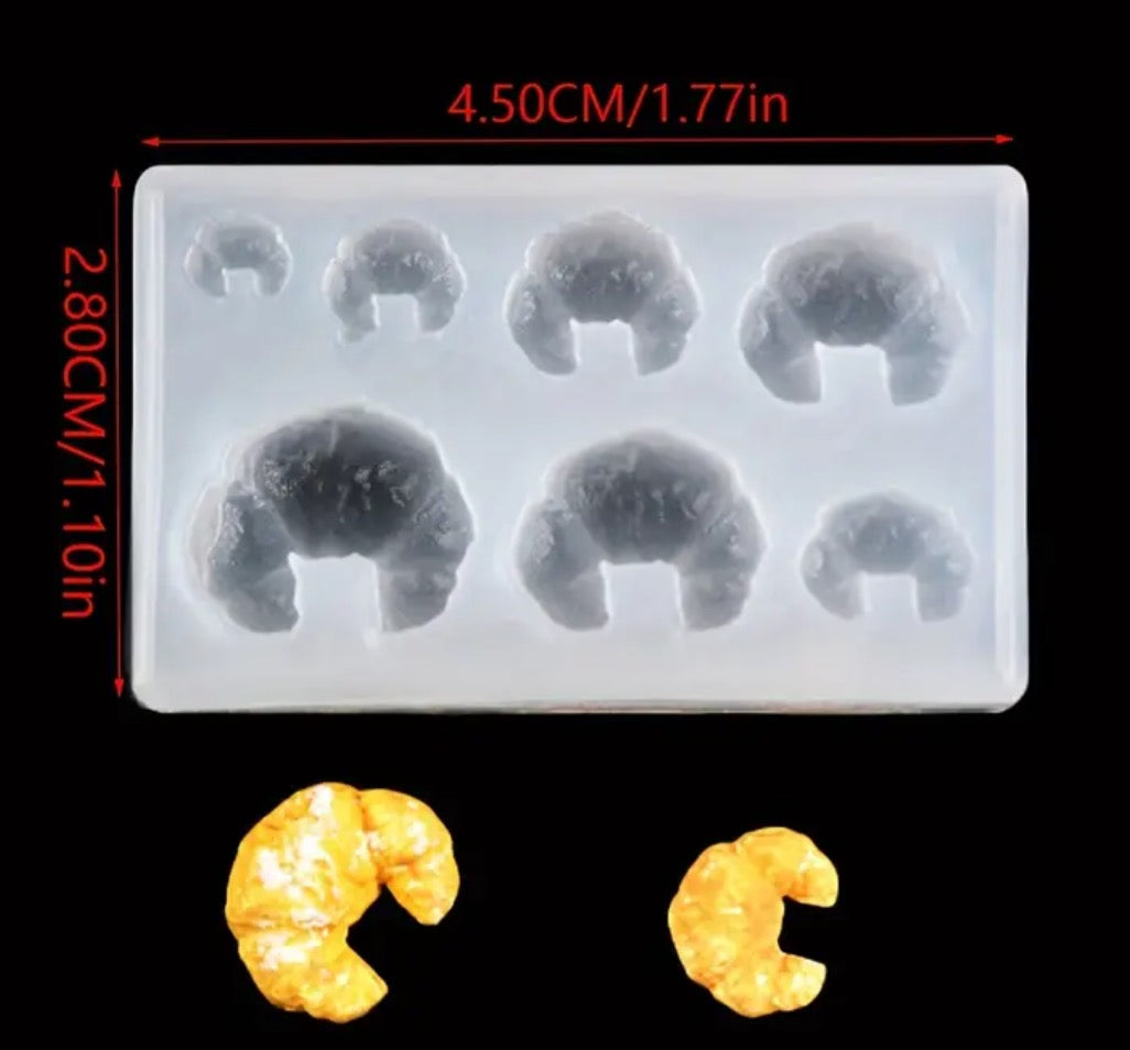 Molde silicona mini croissant