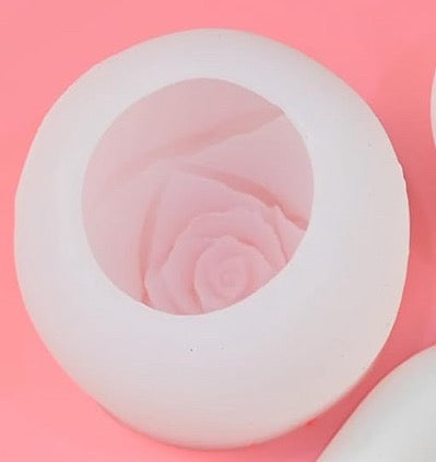 Molde silicona vela rosa grande