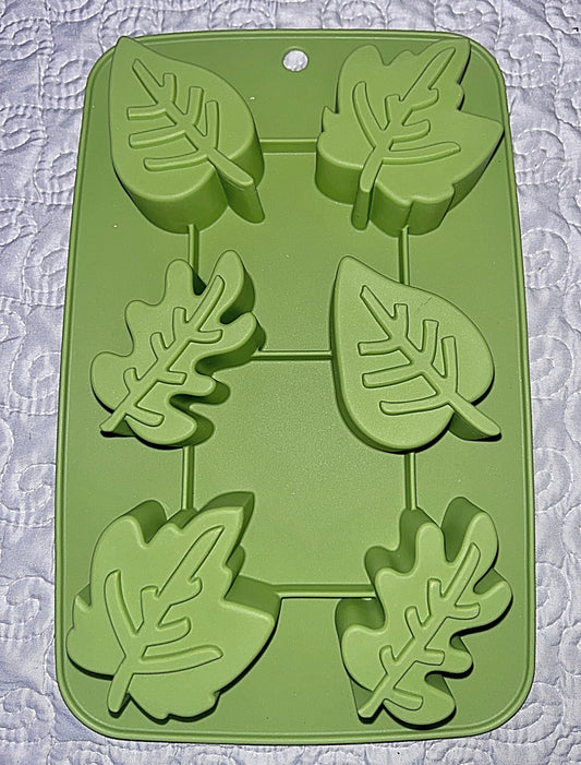 Molde silicona hojas