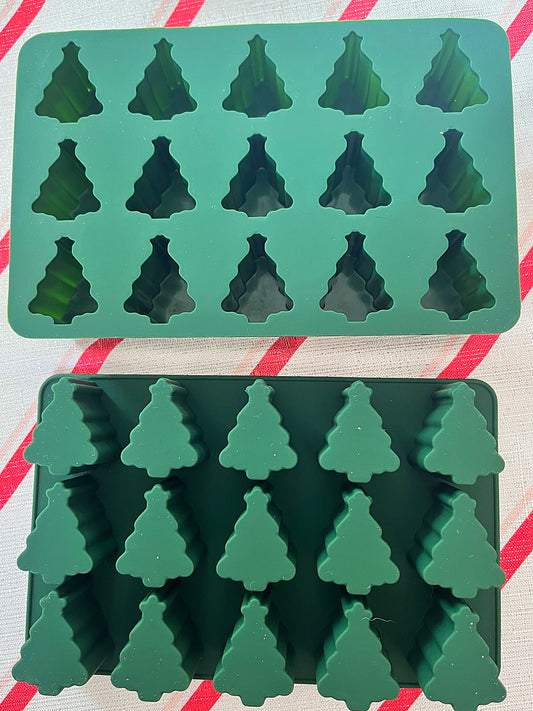 Molde silicona arbolitos de navidad